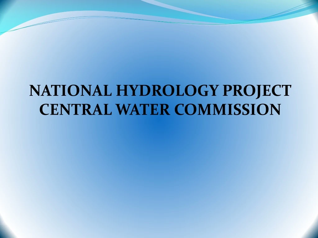 national hydrology project central water