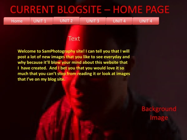 CURRENT BLOGSITE – HOME PAGE