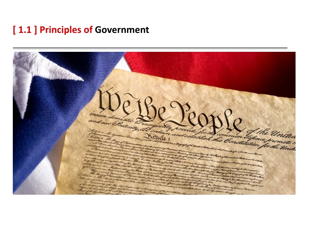 1 1 principles of government