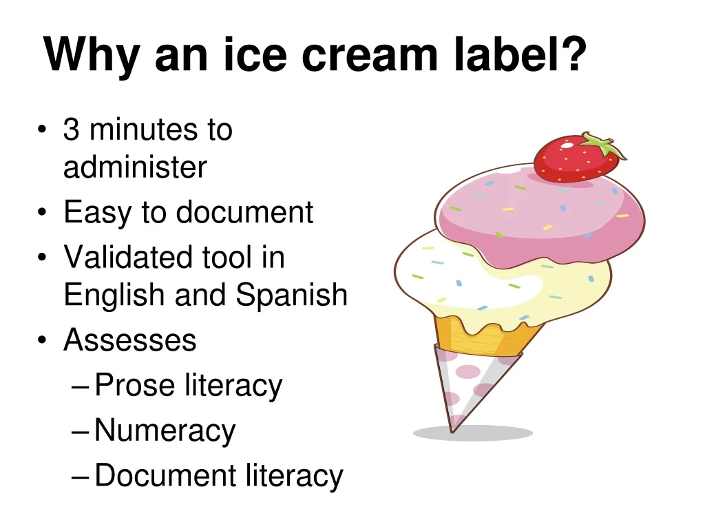why an ice cream label