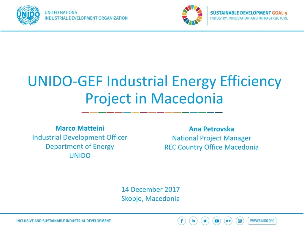 unido gef industrial energy efficiency project in macedonia
