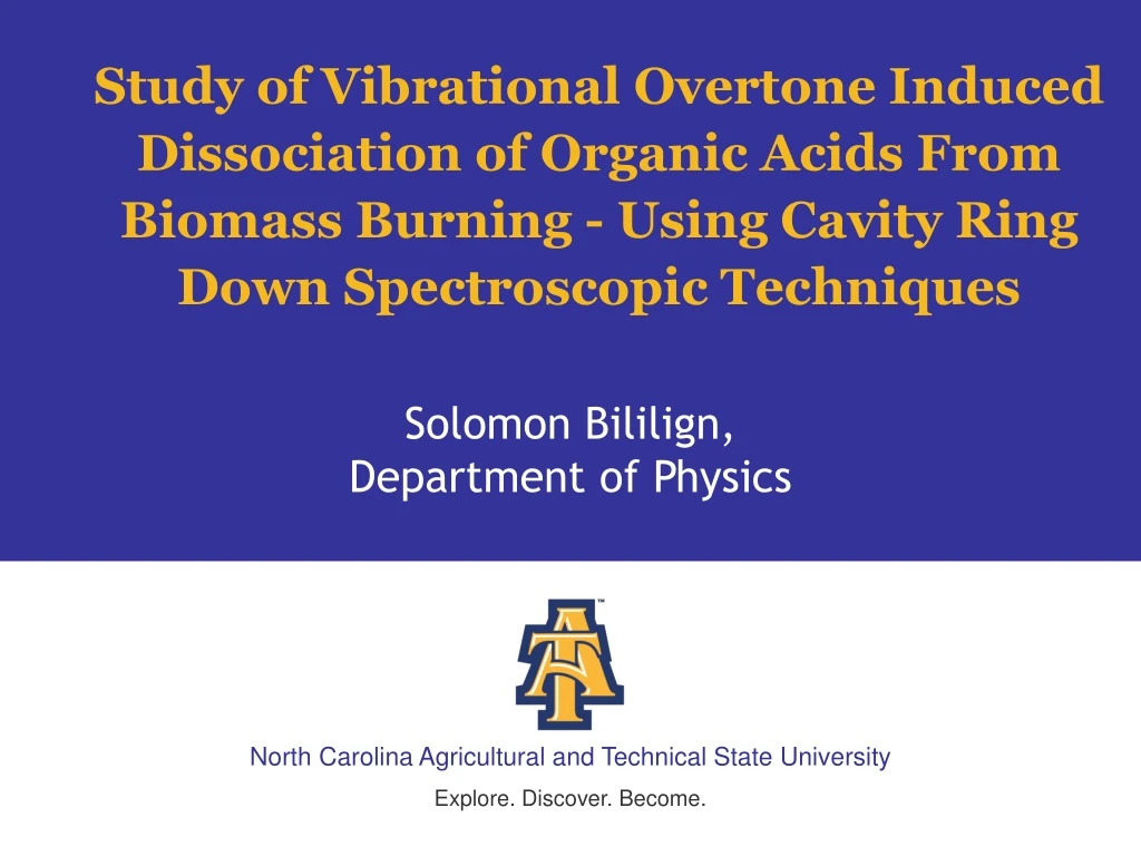 study of vibrational overtone induced