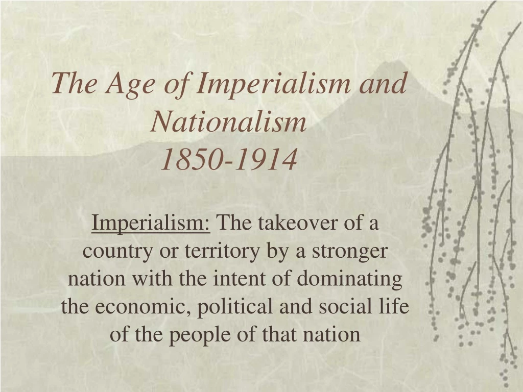 the age of imperialism and nationalism 1850 1914
