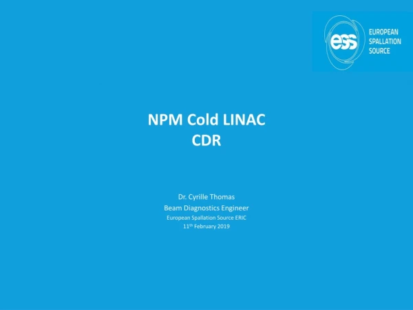 NPM Cold LINAC CDR