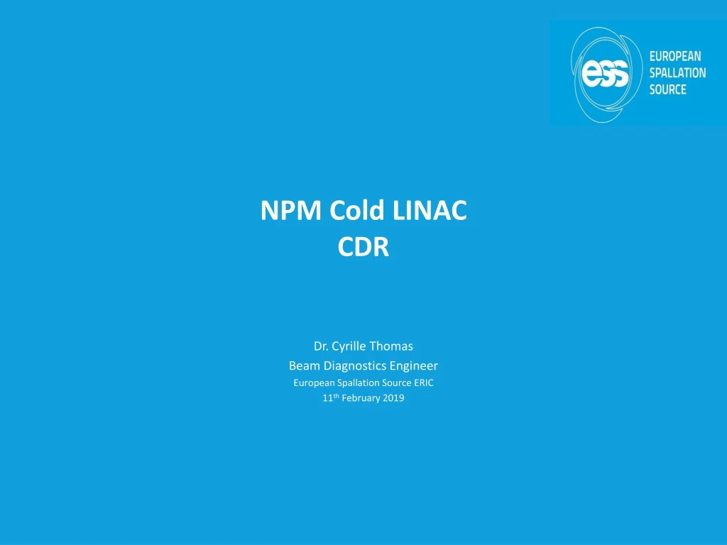npm cold linac cdr