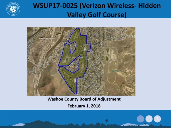W SUP17-0025 (Verizon Wireless- Hidden Valley Golf Course)