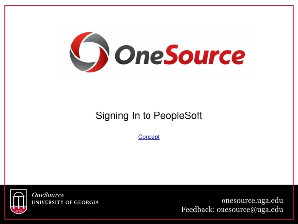 Signing In to PeopleSoft Concept