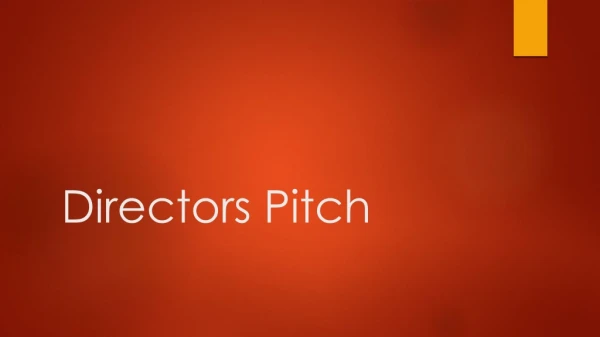 Directors Pitch