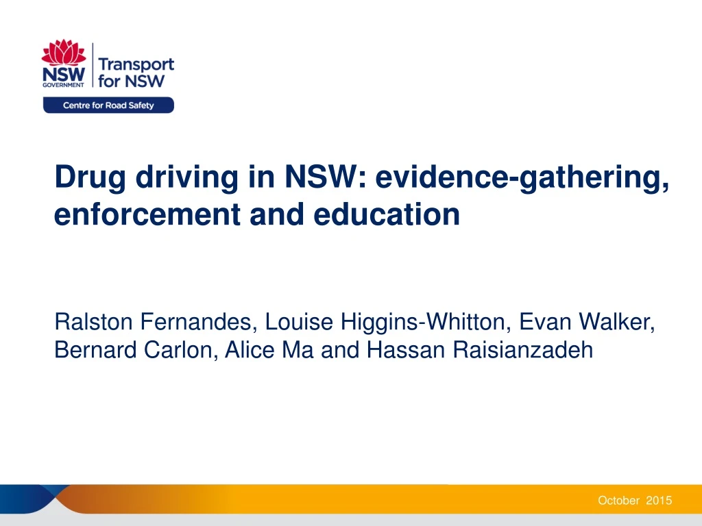 drug driving in nsw evidence gathering