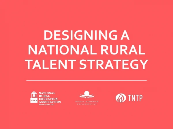 Designing a National Rural Talent Strategy