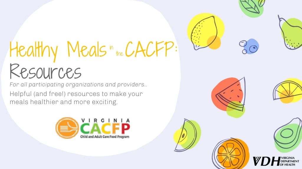 healthy meals cacfp resources