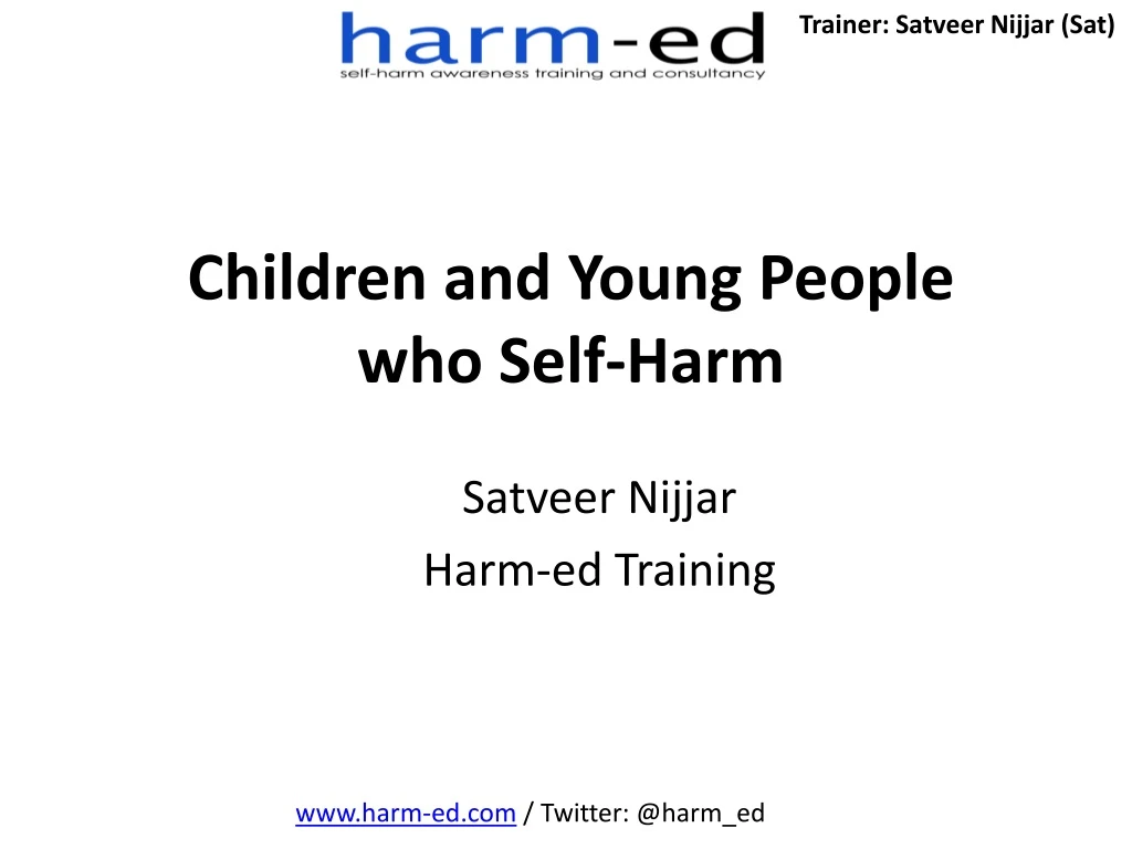 children and young p eople who self harm