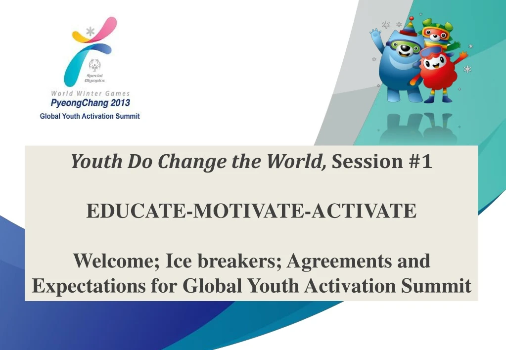 youth do change the world session 1 educate