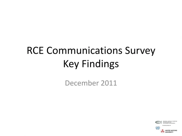 RCE Communications Survey Key Findings