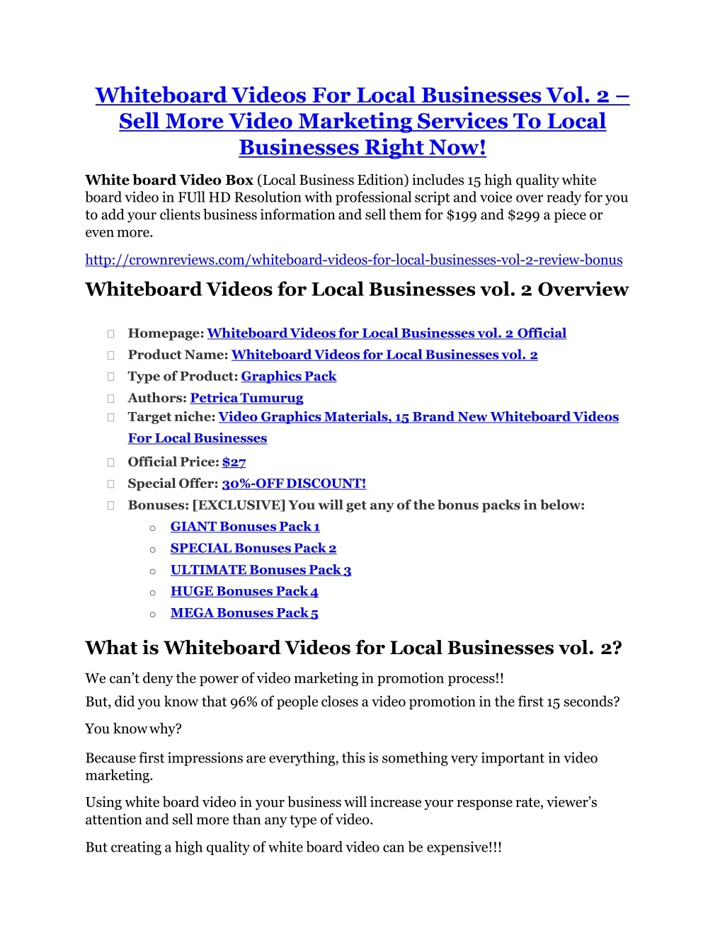 whiteboard videos for local businesses vol 2 sell