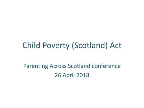 Child Poverty (Scotland) Act