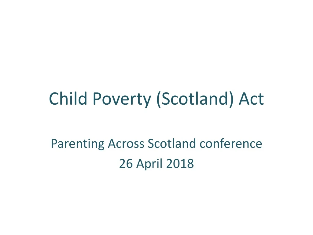 child poverty scotland act