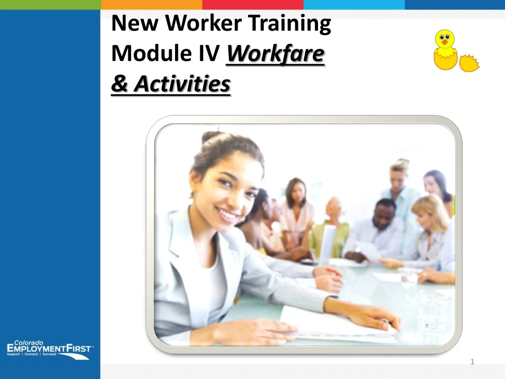 new worker training module iv workfare activities