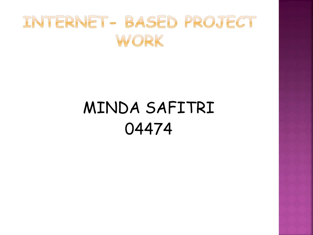 internet based project work