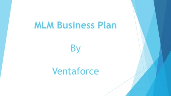 MLM Business Plan By Ventaforce