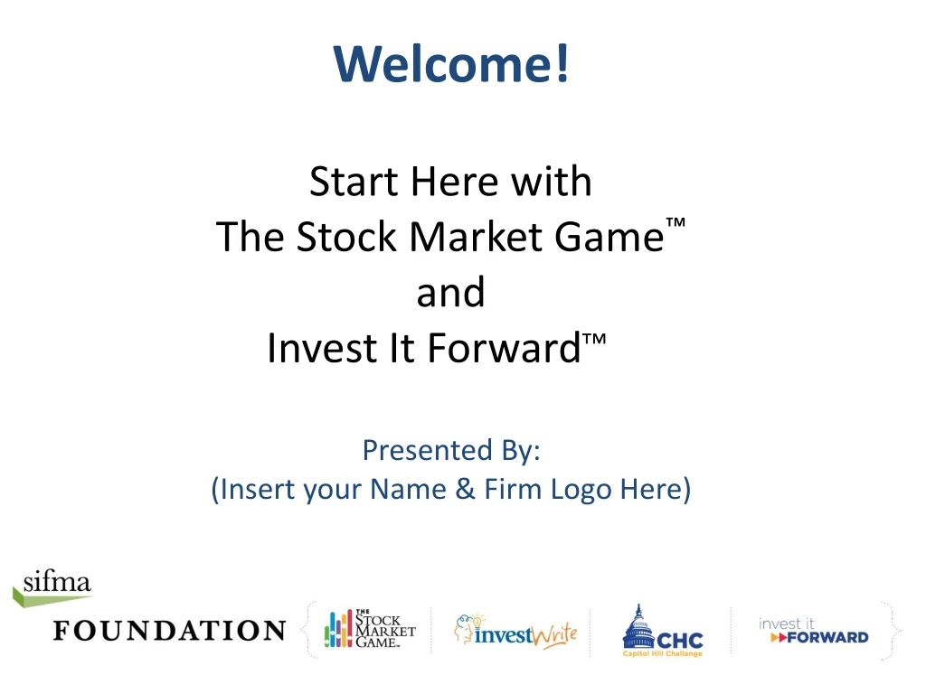 welcome start here with the stock market game