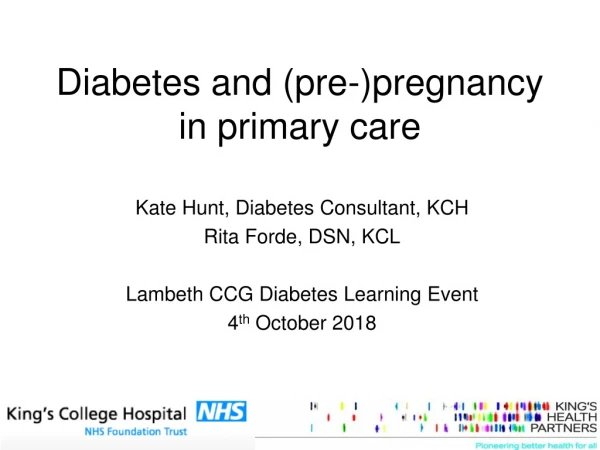 Diabetes and (pre-)pregnancy in primary care