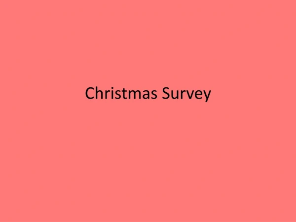 Christmas Survey