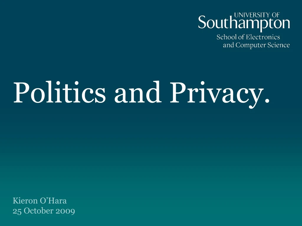 politics and privacy