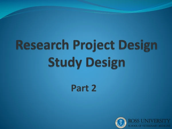 Research Project Design Study Design