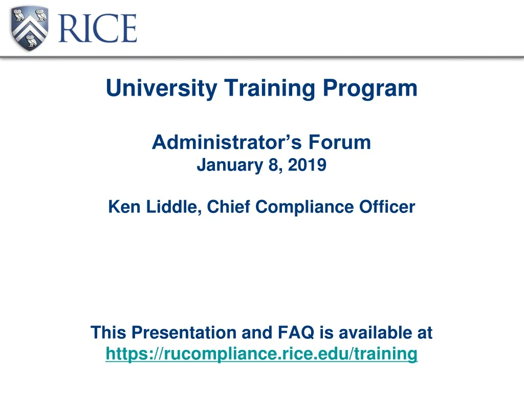 university training program administrator s forum