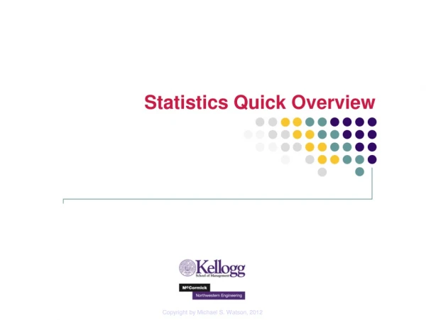 Statistics Quick Overview