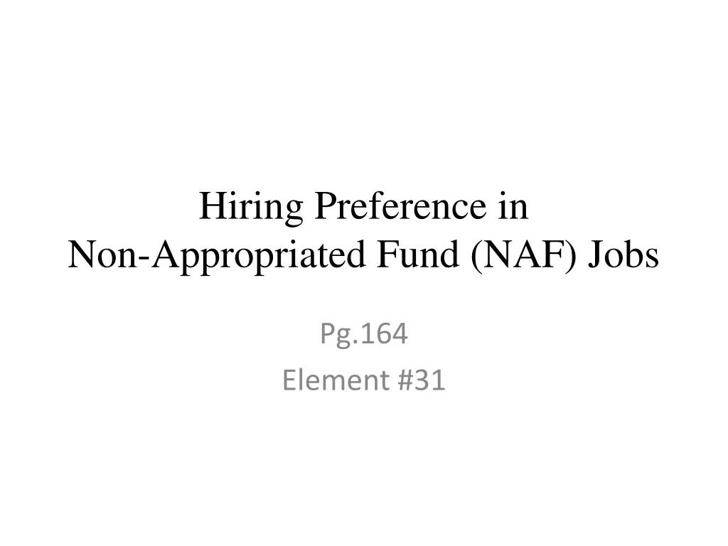 hiring preference in non appropriated fund naf jobs