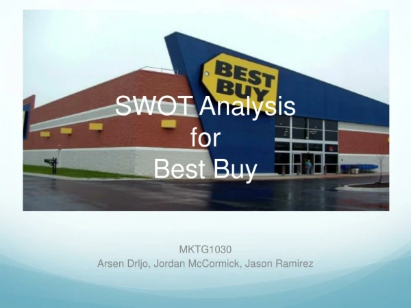 SWOT Analysis for Best Buy