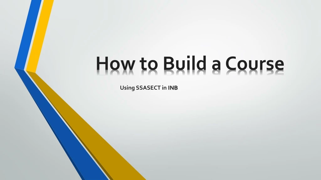 how to build a course