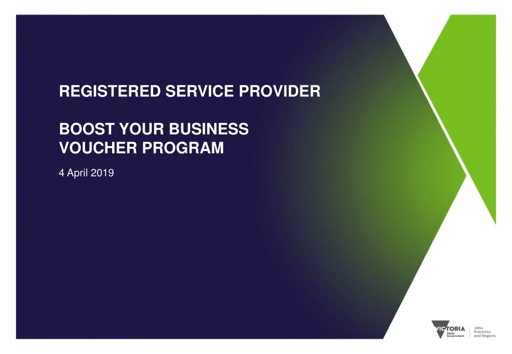 registered service provider boost your business voucher program