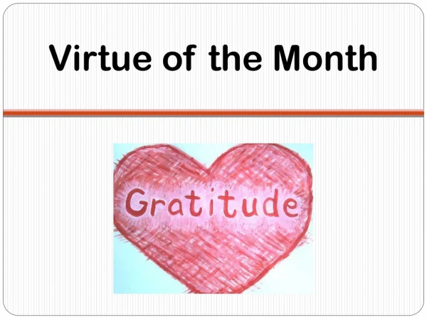 Virtue of the Month