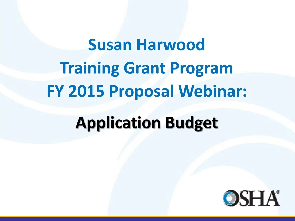 susan harwood training grant program fy 2015