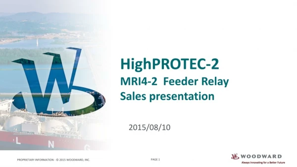 HighPROTEC-2 MRI4-2 Feeder Relay Sales presentation