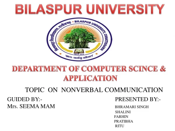 BILASPUR UNIVERSITY