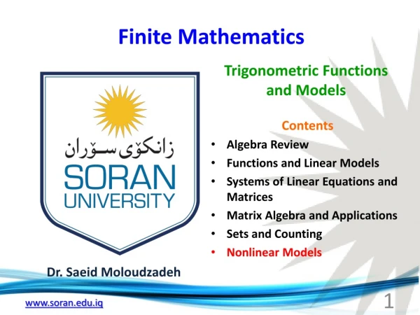 Finite Mathematics