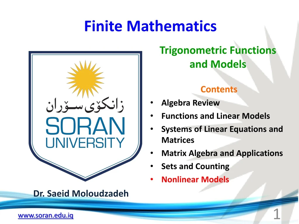 finite mathematics