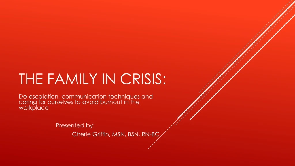 the family in crisis