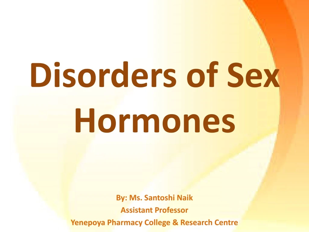 disorders of sex hormones