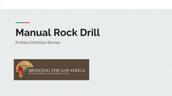Manual Rock Drill