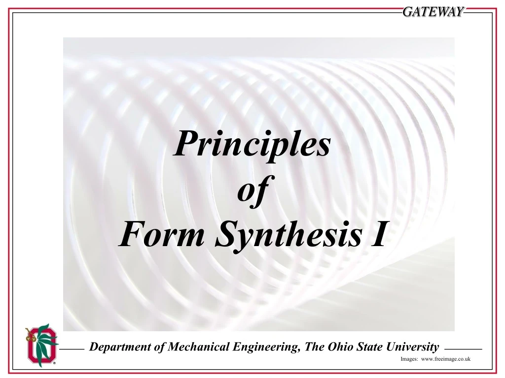 principles of form synthesis i