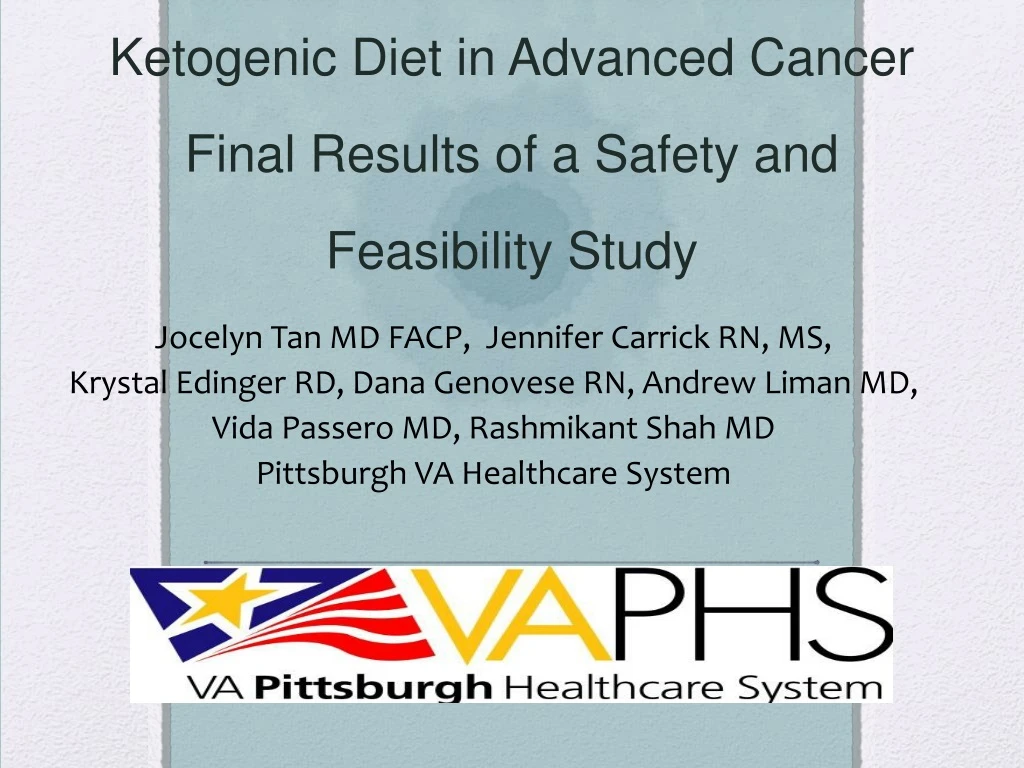 ketogenic diet in advanced cancer final results of a safety and feasibility study