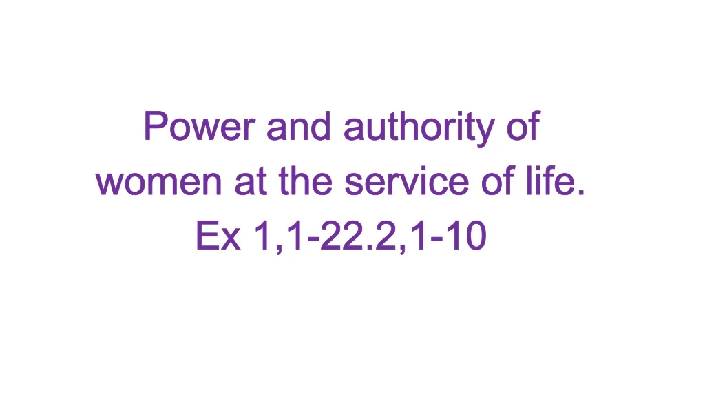 power and authority of women at the service