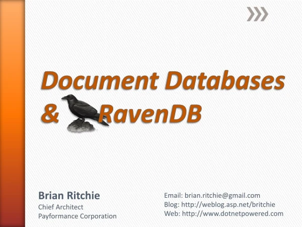 Document Databases &amp; RavenDB