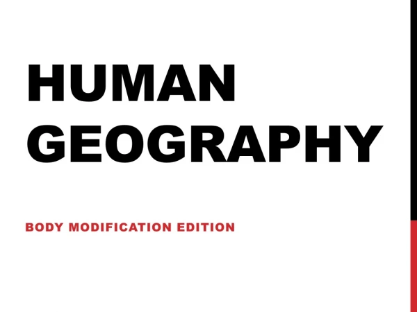 Human Geography