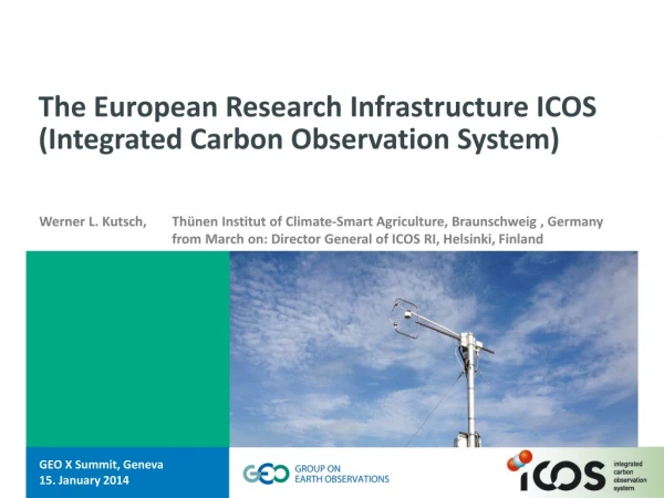 The European Research Infrastructure ICOS (Integrated Carbon Observation System)
